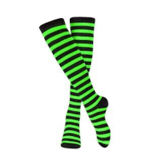 Green and Black Long Striped Socks